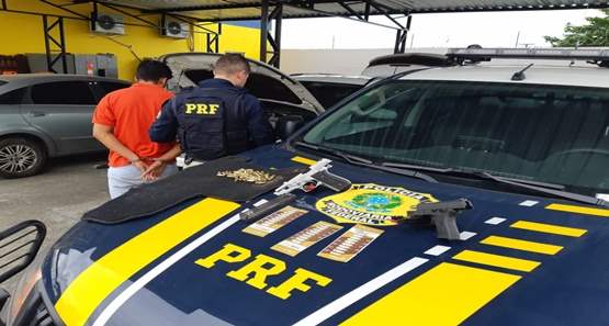 PRF apreende duas armas de fogo e noventa e cinco munições