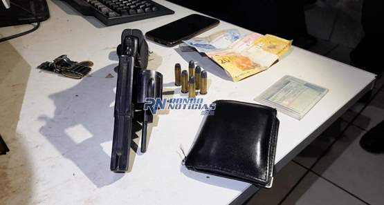 Preso empresário portando arma de fogo na cintura com seis munições intactas