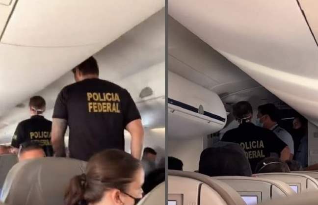 Voo da Azul é recebido pela Polícia Federal após passageiros não usarem máscara
