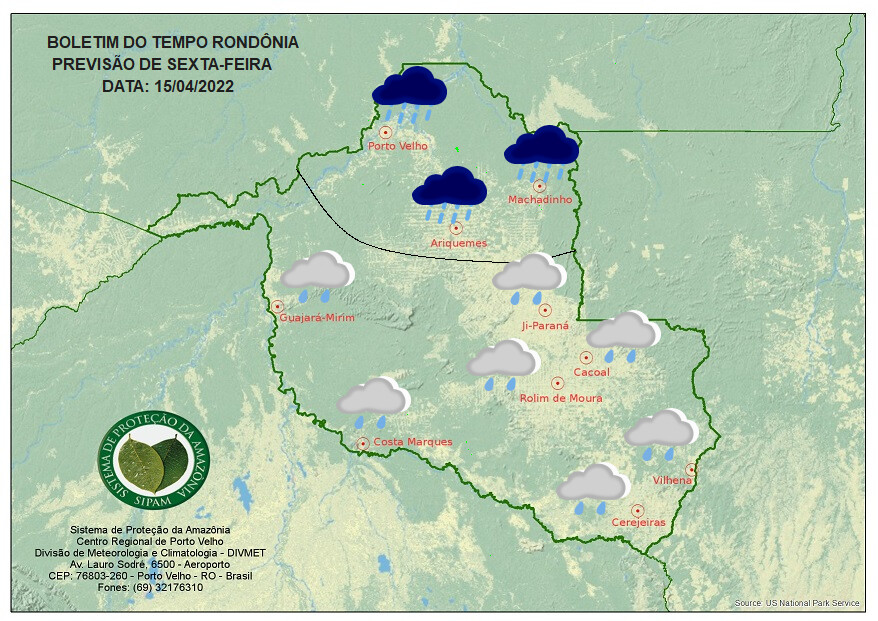 Frente fria fraca chega a  Rondônia  e deixa clima ameno nesta sexta, 15