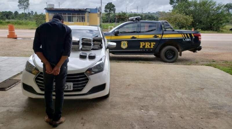 PRF flagra homem na BR 364 com 17 quilos de cocaína 