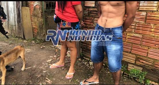 Polícia prende casal em  boca de fumo com maconha e cocaína
